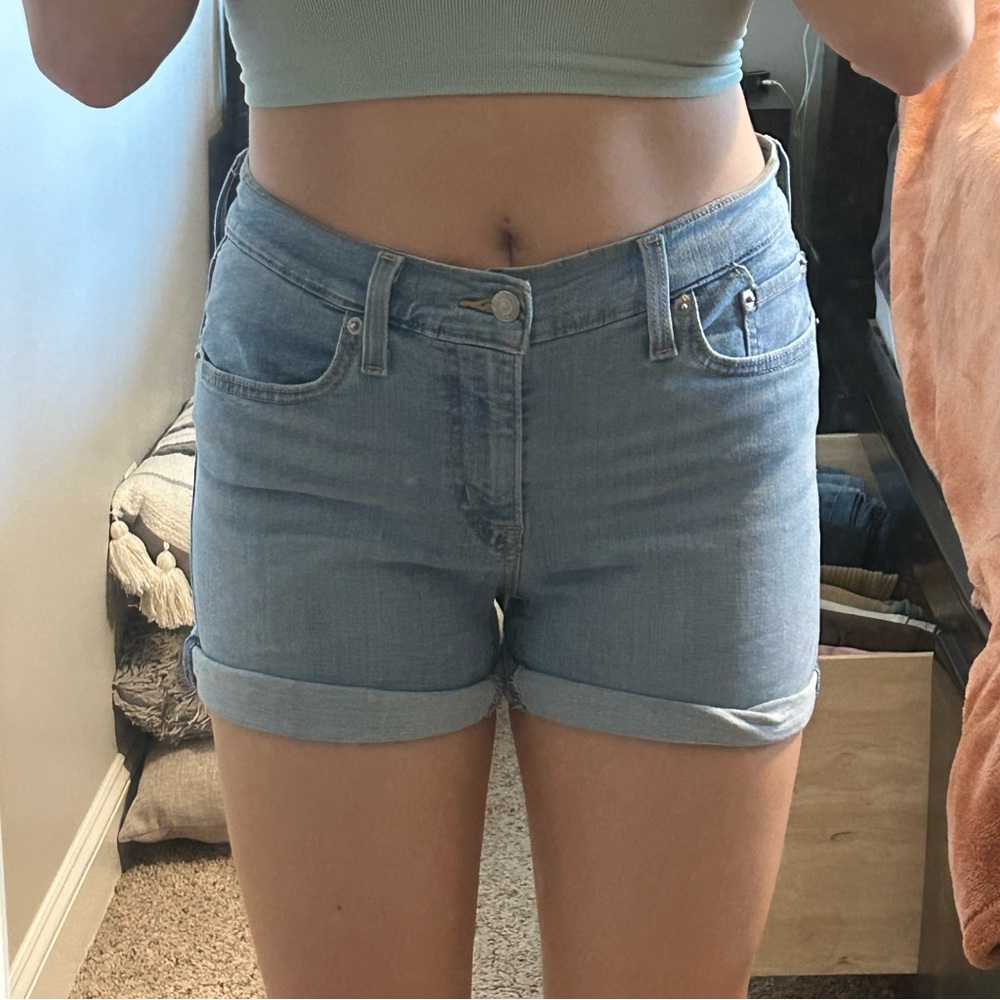 Levi's Women's Denim Shorts in Light Blue